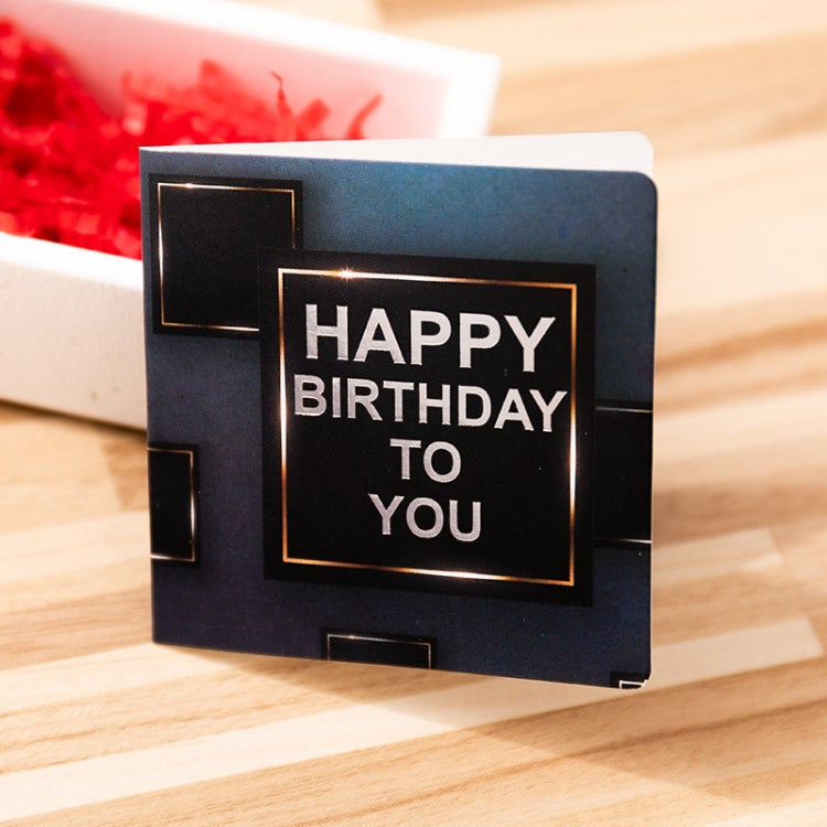 100 PCS Square Bronzing Color Print Thanks Greeting Cards