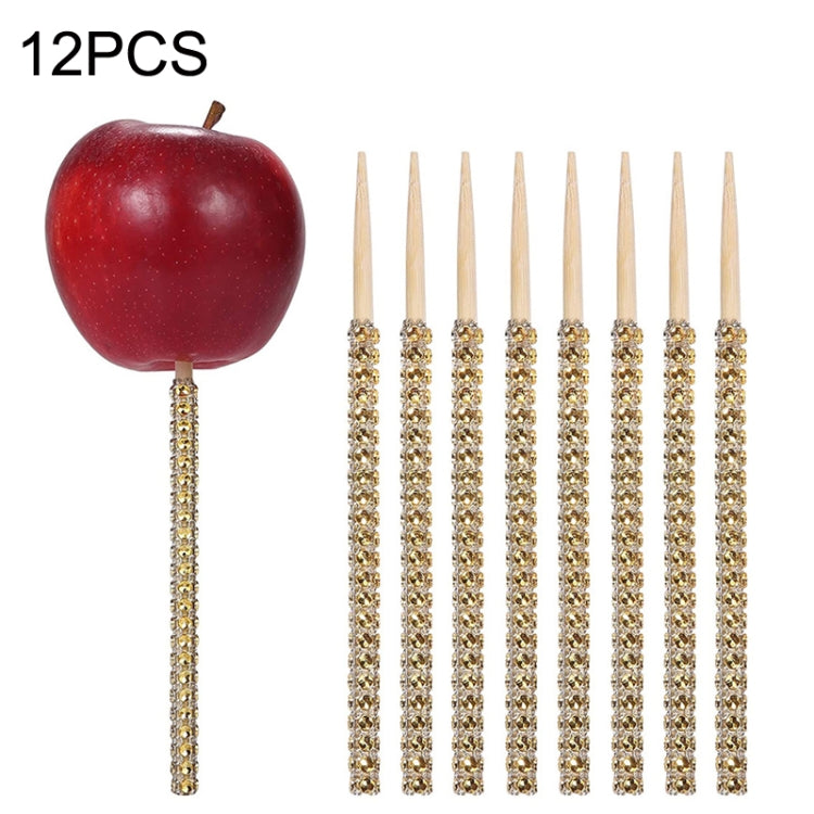 12PCS Christmas Decoration Apple Stick Cake Apple Party Decoration Bamboo Stick