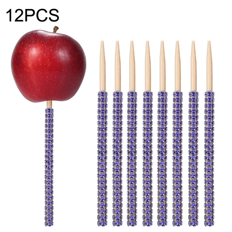 12PCS Christmas Decoration Apple Stick Cake Apple Party Decoration Bamboo Stick