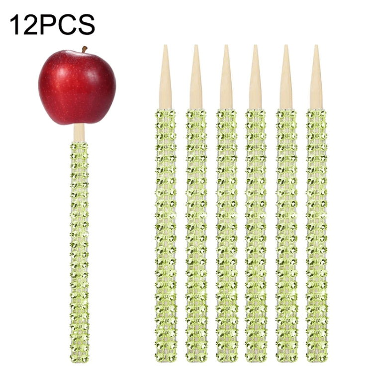 12PCS Christmas Decoration Apple Stick Cake Apple Party Decoration Bamboo Stick