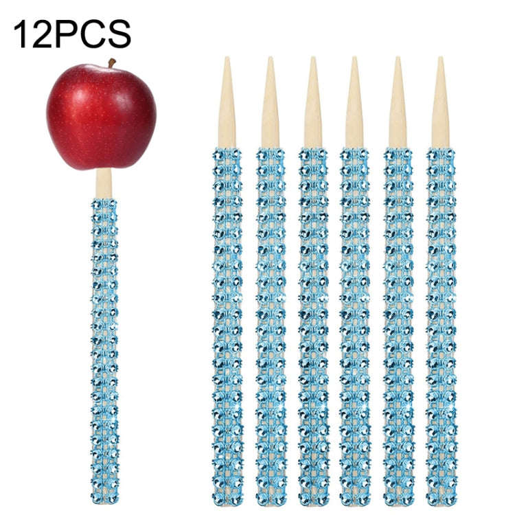 12PCS Christmas Decoration Apple Stick Cake Apple Party Decoration Bamboo Stick