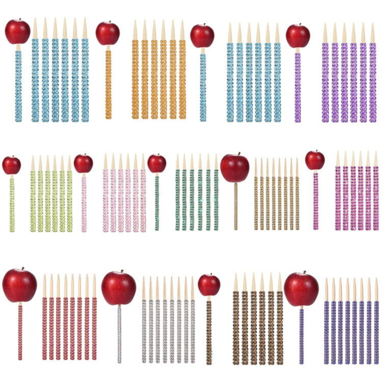 12PCS Christmas Decoration Apple Stick Cake Apple Party Decoration Bamboo Stick