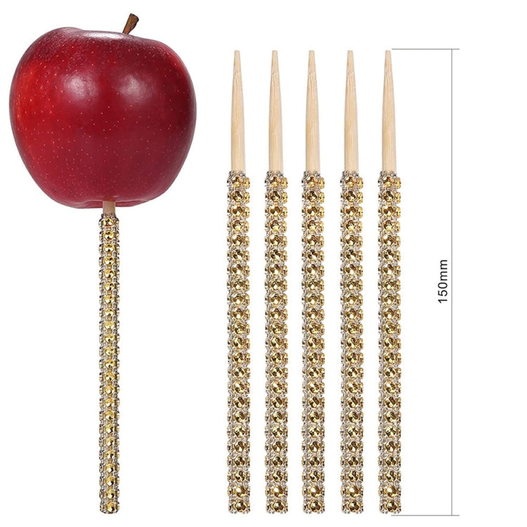 12PCS Christmas Decoration Apple Stick Cake Apple Party Decoration Bamboo Stick
