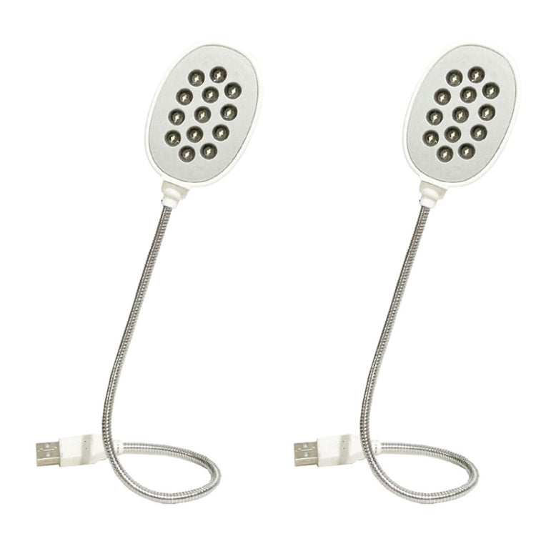 2PCS 13LED Metal Hose Snake USB Light Eye Protection Notebook Keyboard Light