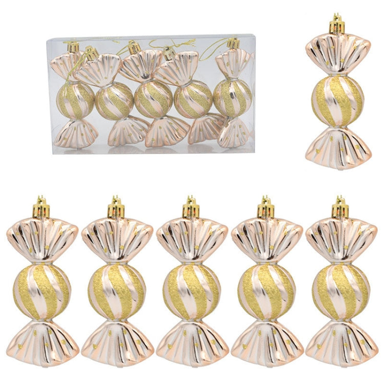 5PCS/Box Christmas Decoration Electroplating Candy Props Gift Box Props