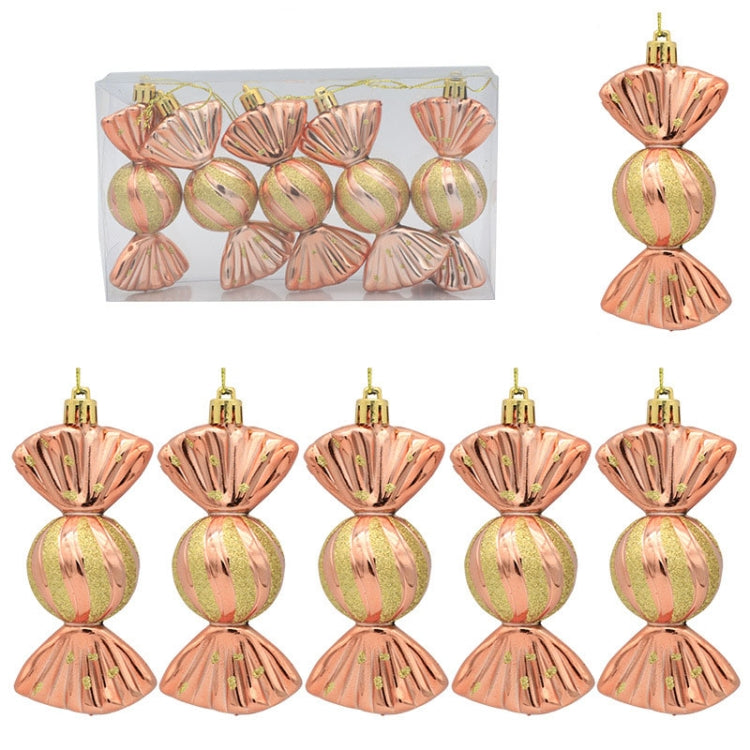 5PCS/Box Christmas Decoration Electroplating Candy Props Gift Box Props