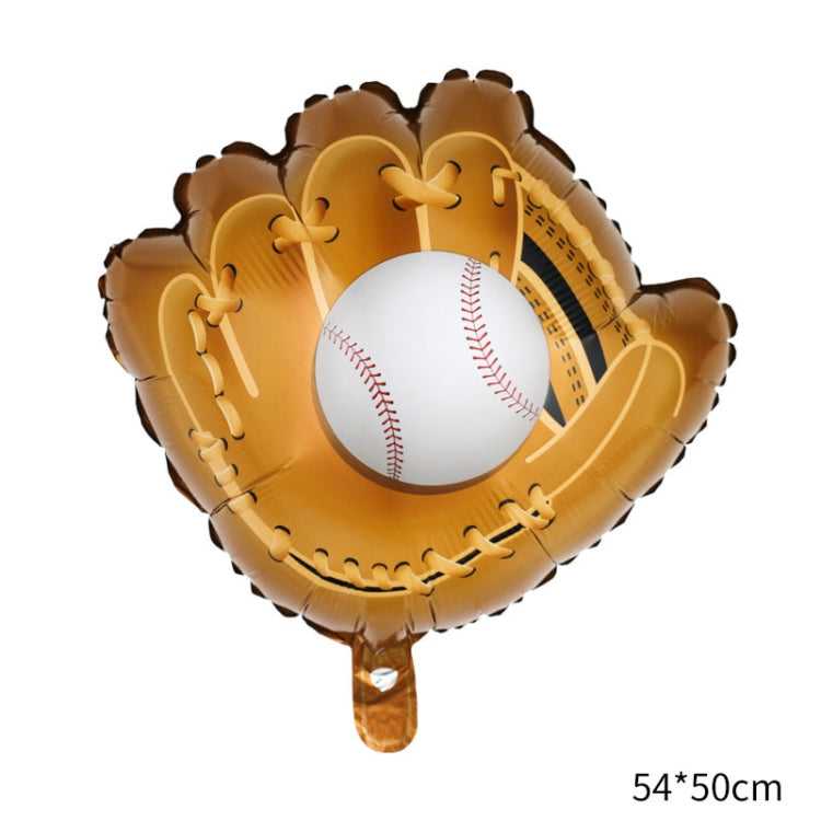8 PCS Ball Team Game Sports Themed Party Decoration Balloons,Style: Baseball Glove