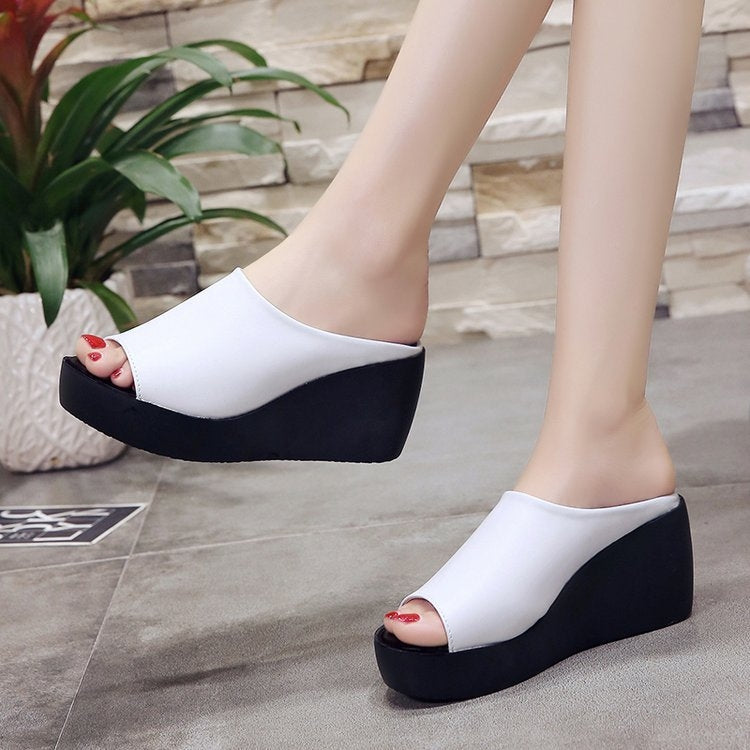 Summer Women Wedge Slippers, Size: