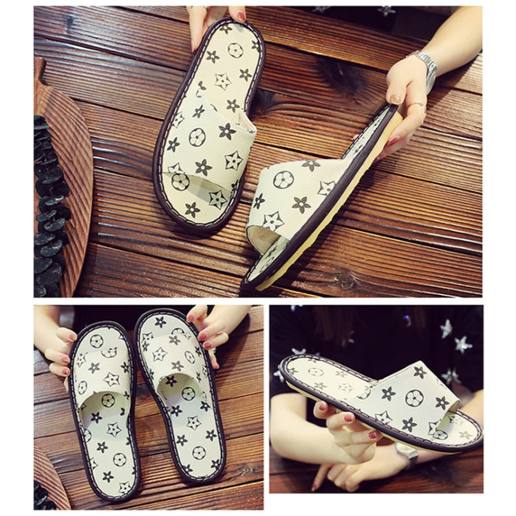 Home Leather Soft Slippers, Size:
