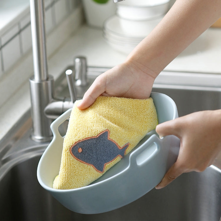 3PCS Kitchen Microfiber Absorbent Cleaning Dish Towels Hangable Cleaning Wipes