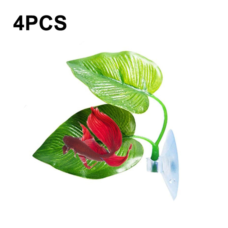 4 PCS Aquarium Fish Tank Pet Decoration Landscaping Simulation Leaves, Style: Style 1