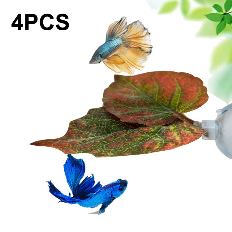 4 PCS Aquarium Fish Tank Pet Decoration Landscaping Simulation Leaves, Style: Double Maple Leaves