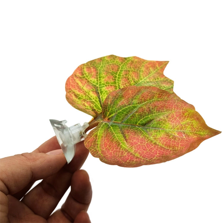 4 PCS Aquarium Fish Tank Pet Decoration Landscaping Simulation Leaves, Style: Double Maple Leaves
