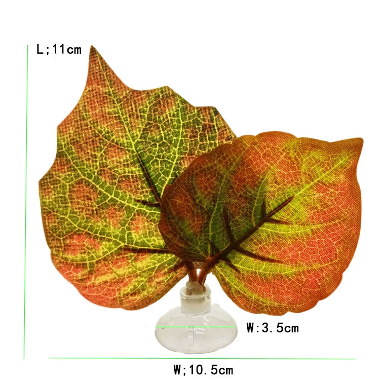 4 PCS Aquarium Fish Tank Pet Decoration Landscaping Simulation Leaves, Style: Double Maple Leaves