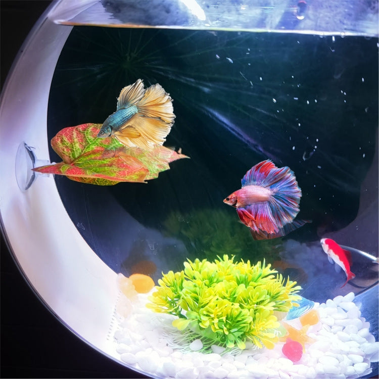 4 PCS Aquarium Fish Tank Pet Decoration Landscaping Simulation Leaves, Style: Double Maple Leaves