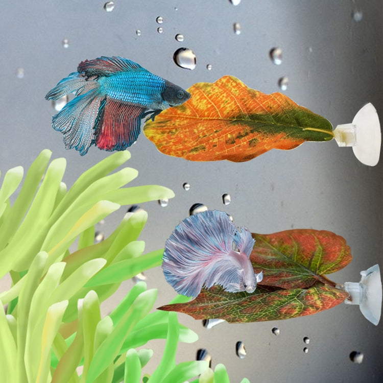 4 PCS Aquarium Fish Tank Pet Decoration Landscaping Simulation Leaves, Style: Double Maple Leaves