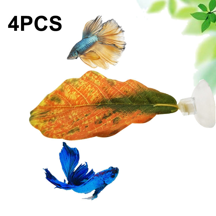 4 PCS Aquarium Fish Tank Pet Decoration Landscaping Simulation Leaves, Style: Single Maple Leaf