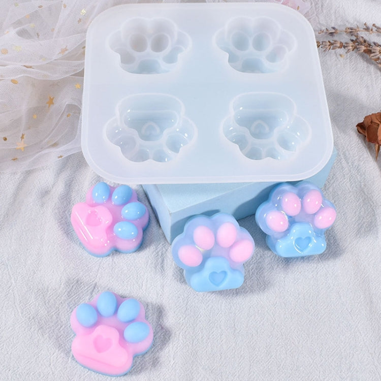 2 PCS 01 Love Cat Claw DIY Crystal Epoxy Jewelry Silicone Mold