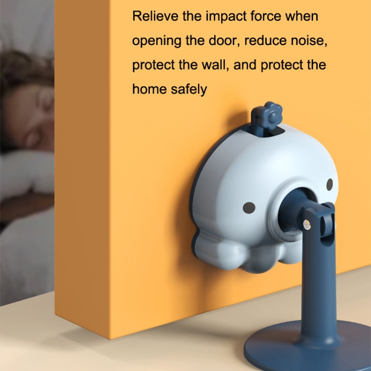 2PCS Household Silent Punch-free Door Stopper Anti-collision Silicone Bathroom Rear Suction Door