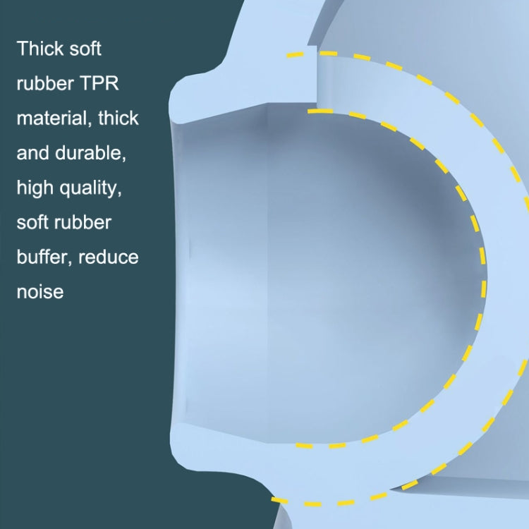 2PCS Household Silent Punch-free Door Stopper Anti-collision Silicone Bathroom Rear Suction Door