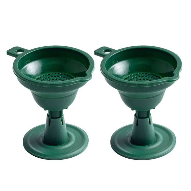 2PCS Kitchen Home Multifunctional Mini Silicone Folding Funnel