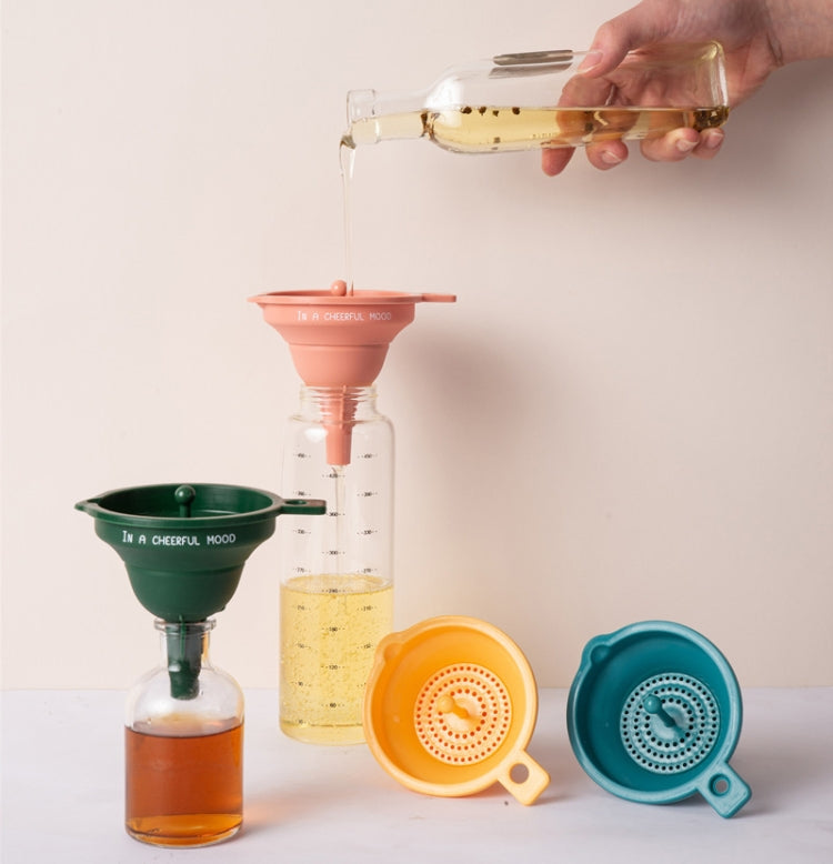 2PCS Kitchen Home Multifunctional Mini Silicone Folding Funnel