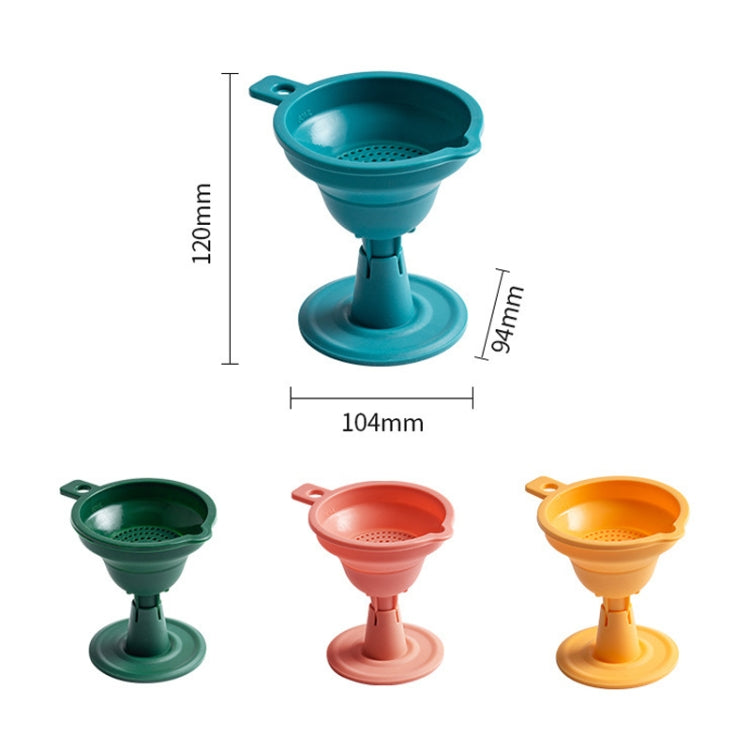 2PCS Kitchen Home Multifunctional Mini Silicone Folding Funnel