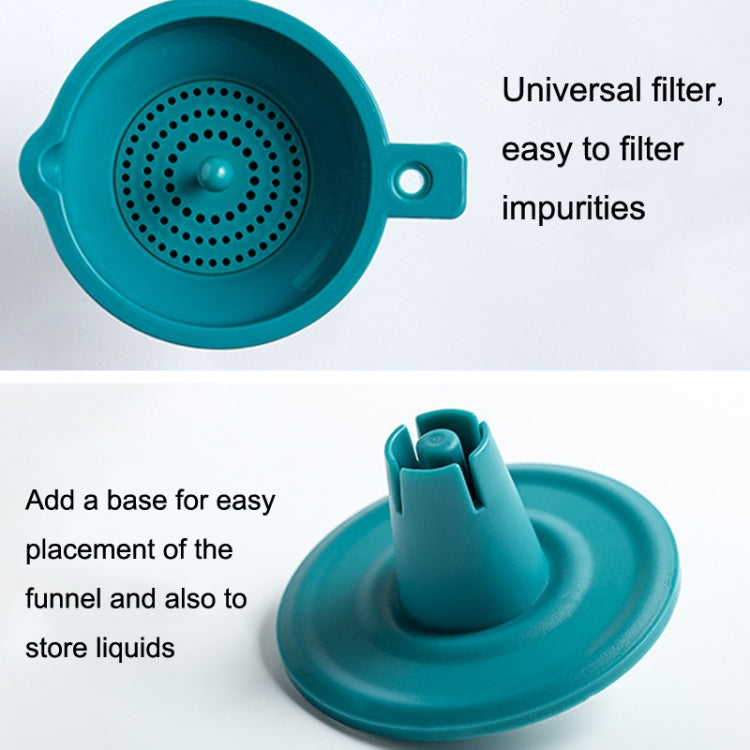 2PCS Kitchen Home Multifunctional Mini Silicone Folding Funnel