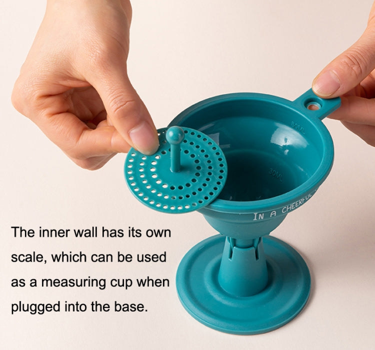 2PCS Kitchen Home Multifunctional Mini Silicone Folding Funnel