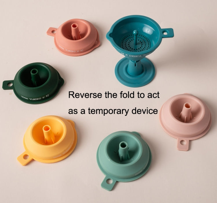 2PCS Kitchen Home Multifunctional Mini Silicone Folding Funnel