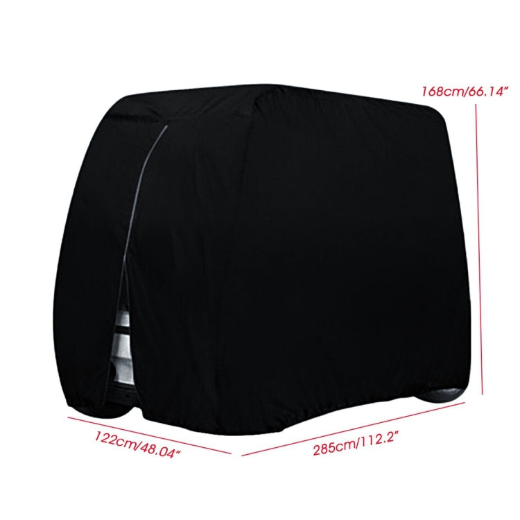 210D Oxford Cloth Golf Cart Cover Scooter Kart Dust Cover, Specification: 275 x 122 x 168 cm(Black)