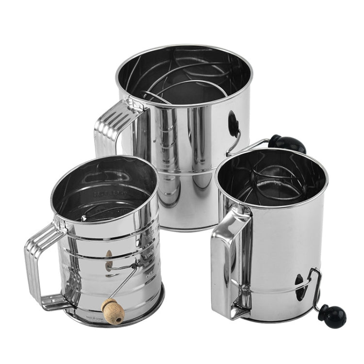Hand-crank Oblique Flour Sieve Kitchen Baking Tools, Specification: Style Three