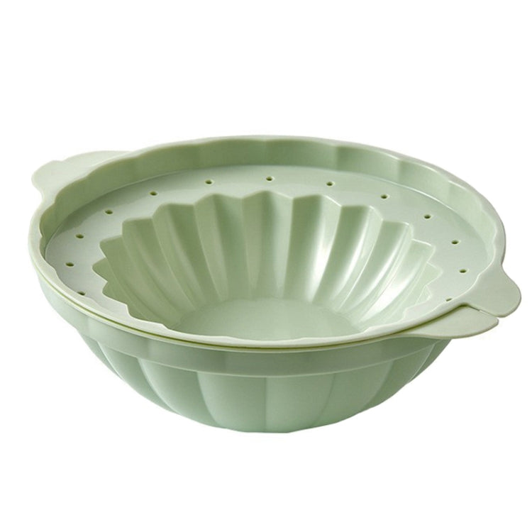 2PCS Homemade Ice Bowl Ice Tray Silicone Mold, Szie: Small (Light Green)