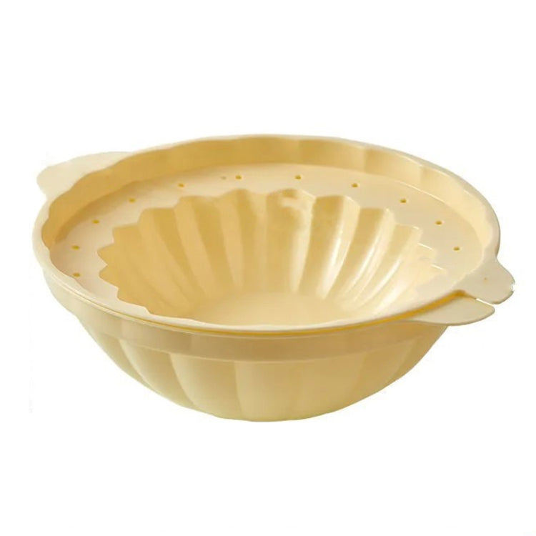 2PCS Homemade Ice Bowl Ice Tray Silicone Mold, Szie: Small (Yellow)
