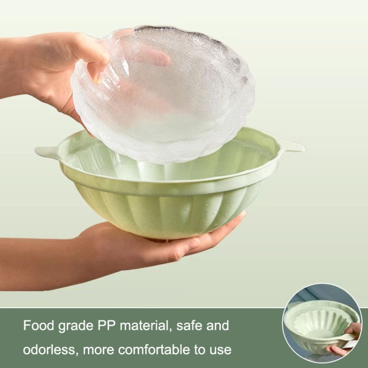 2PCS Homemade Ice Bowl Ice Tray Silicone Mold, Szie: Small (Yellow)