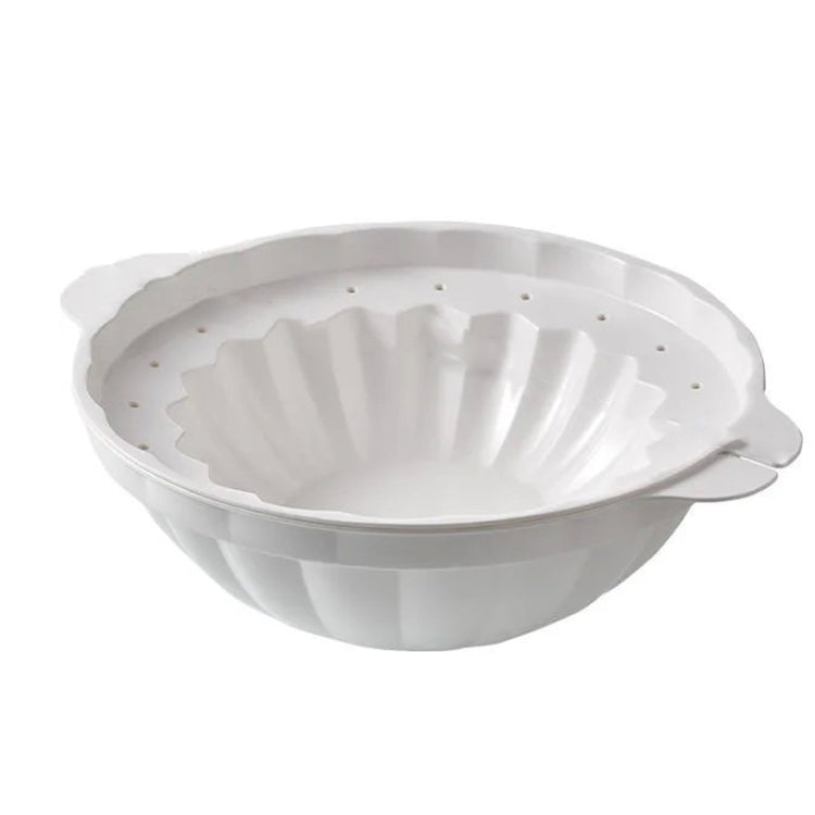 2PCS Homemade Ice Bowl Ice Tray Silicone Mold, Szie: Small (White)