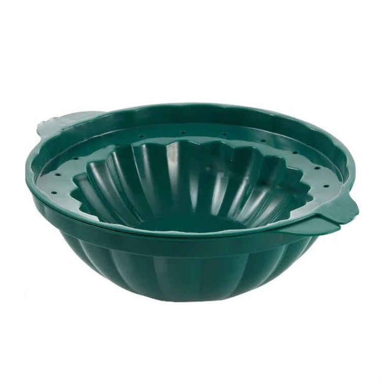 2PCS Homemade Ice Bowl Ice Tray Silicone Mold, Szie: Large (Dark Green)