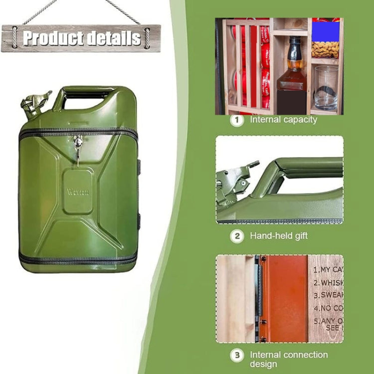 Mini Wine Cabinet Oil Barrel Shape Wine Storage Preservation Jar Christmas Gift