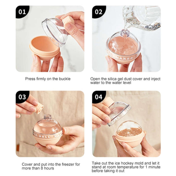 2PCS Home Whiskey Bulb Ice Ball Ice Cube Silicone Mold