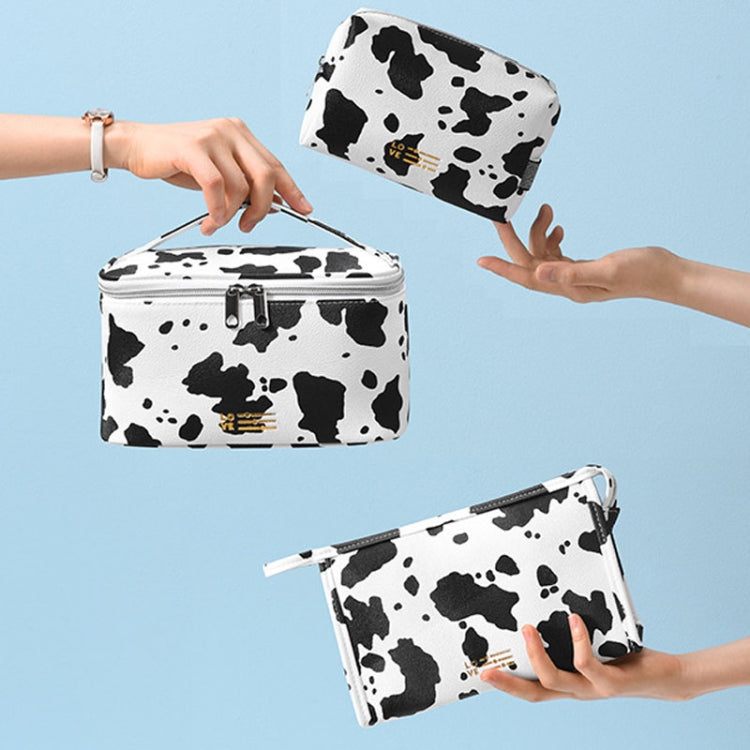 Waterproof PU Cosmetic Bag Milk Pattern Cosmetics Storage Bag, Style: Octagon Bag