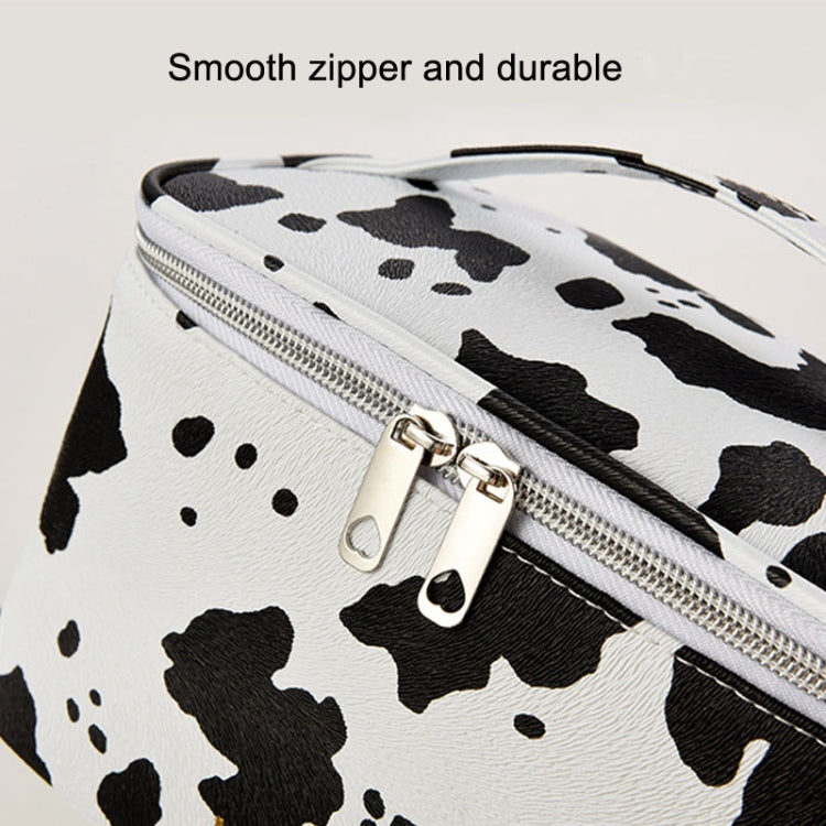 Waterproof PU Cosmetic Bag Milk Pattern Cosmetics Storage Bag, Style: Octagon Bag