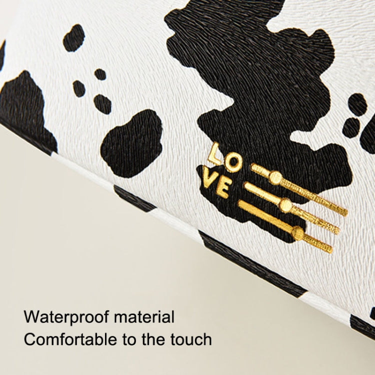Waterproof PU Cosmetic Bag Milk Pattern Cosmetics Storage Bag, Style: Briefcase