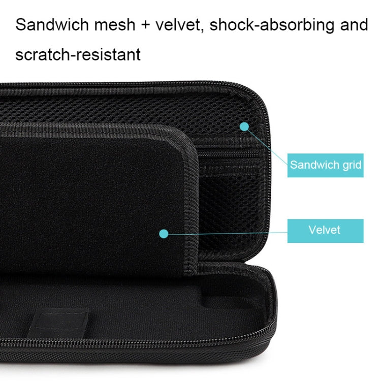 SM09 Hard Shell Console Storage Bag with Game Card Slot For Nintendo Switch(Mysterious Black)