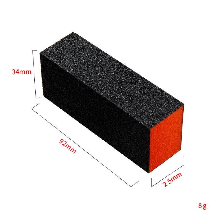 10 PCS Nail Art Black Sanding Polished Block Sponge Coarse Sand Nail File(Orange)