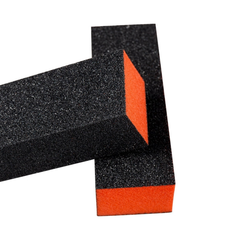 10 PCS Nail Art Black Sanding Polished Block Sponge Coarse Sand Nail File(Orange)