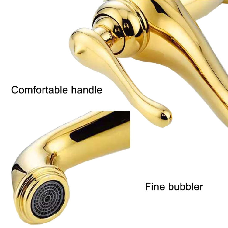 Hot And Cold Mixed Water Basin Imitation Water Faucet, Style: High Model+Water Inlet Pipe