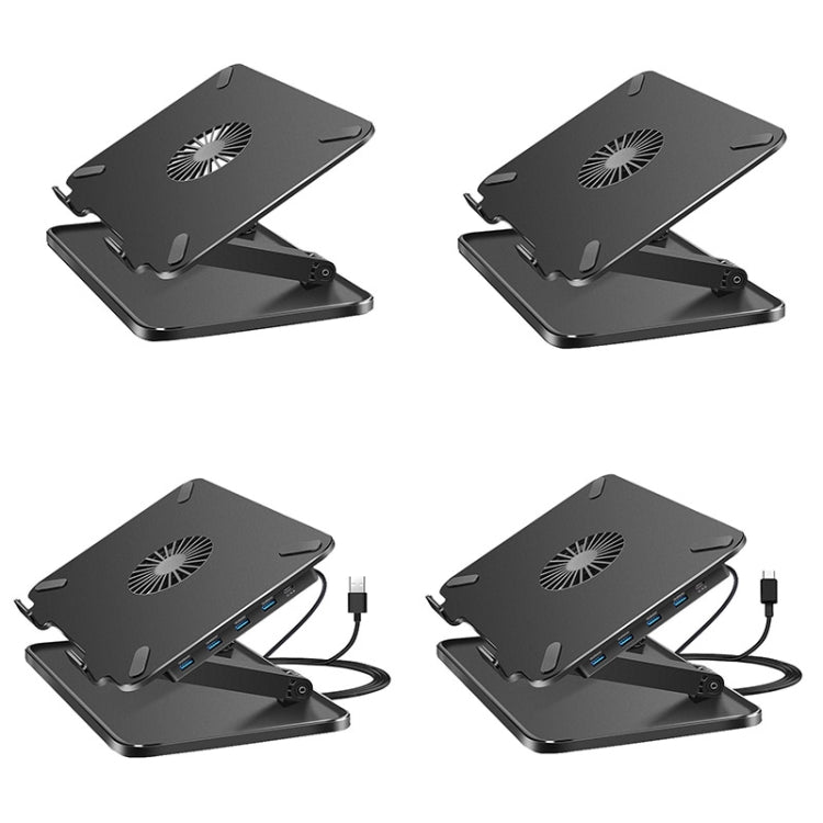 Foldable Laptop Cooling Stand, Spec: Fan Model+USB-A Port