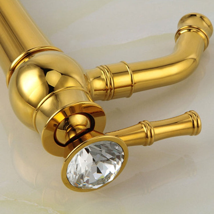 All Bronze Bathroom Basin Hot And Cold Water Faucet, Style: Electroplated Short Model