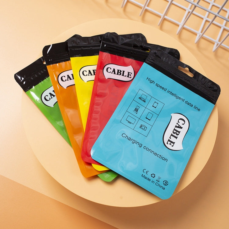 100 PCS Thumb Type Data Cable Packaging Bag Thickened Plastic Ziplock Bag  10.5 x 15cm