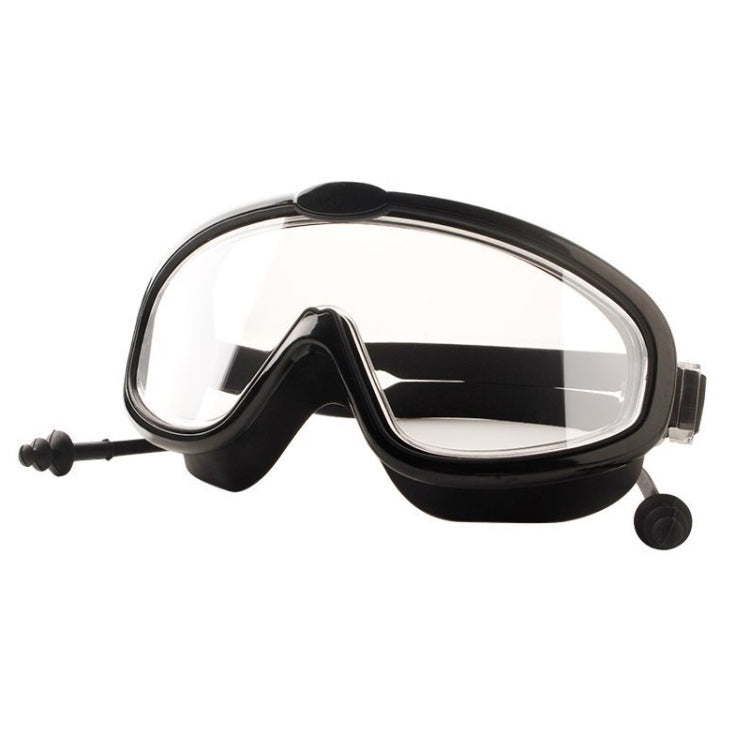 Children Anti-fog Large Frame Swimming Goggles With Conjoined Earplugs